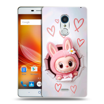 Силиконовый чехол на ZTE Blade X9 с принтом Labubu Лабубу Силиконовый чехол на ZTE Blade X9 с принтом Labubu Лабубу