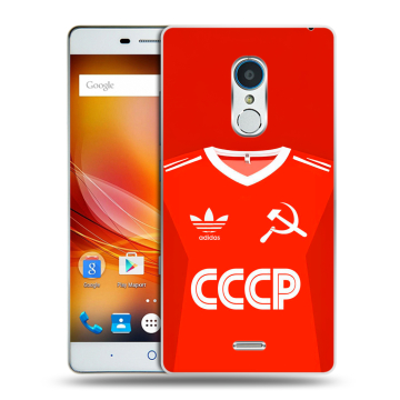 Силиконовый чехол на ZTE Blade X9 с принтом Флаг Герб СССР