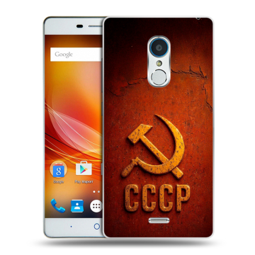 Силиконовый чехол на ZTE Blade X9 с принтом Флаг Герб СССР Силиконовый чехол на ZTE Blade X9 с принтом Флаг Герб СССР
