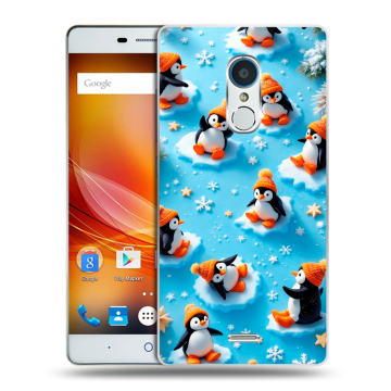 Силиконовый чехол на ZTE Blade X9 с принтом Новый год