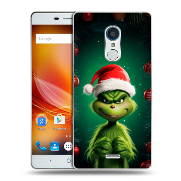 Силиконовый чехол на ZTE Blade X9 с принтом Гринч Новый год Рождество