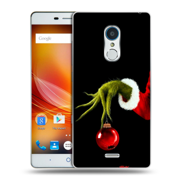 Силиконовый чехол на ZTE Blade X9 с принтом Новый год Гринч