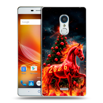 Силиконовый чехол на ZTE Blade X9 с принтом Новый год