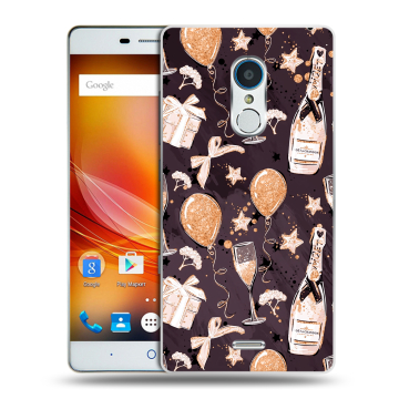 Силиконовый чехол на ZTE Blade X9 с принтом Новый год