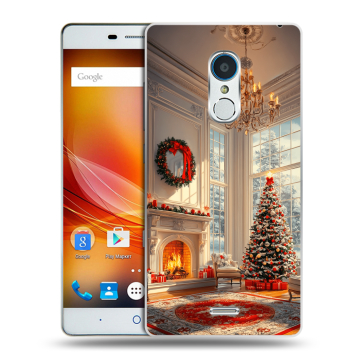 Силиконовый чехол на ZTE Blade X9 с принтом Новый год