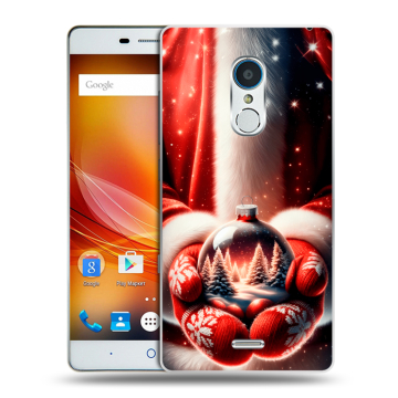 Силиконовый чехол на ZTE Blade X9 с принтом Новый год