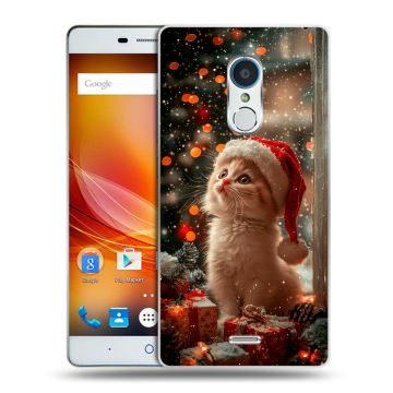 Силиконовый чехол на ZTE Blade X9 с принтом Новый год