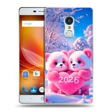 Силиконовый чехол на ZTE Blade X9 с принтом Новый год