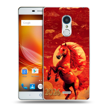 Силиконовый чехол на ZTE Blade X9 с принтом Новый год