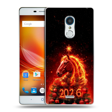 Силиконовый чехол на ZTE Blade X9 с принтом Новый год