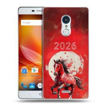 Силиконовый чехол на ZTE Blade X9 с принтом Новый год