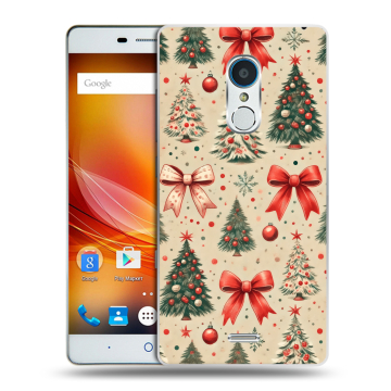 Силиконовый чехол на ZTE Blade X9 с принтом Новый год
