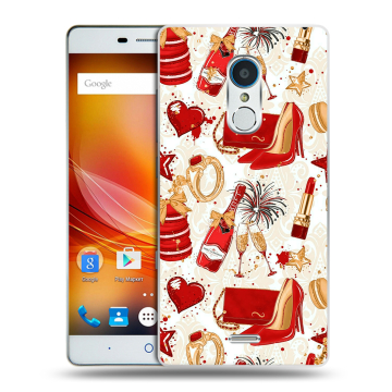 Силиконовый чехол на ZTE Blade X9 с принтом Новый год