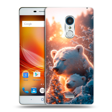 Силиконовый чехол на ZTE Blade X9 с принтом Новый год