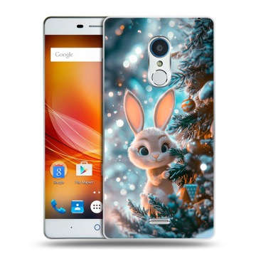 Силиконовый чехол на ZTE Blade X9 с принтом Новый год
