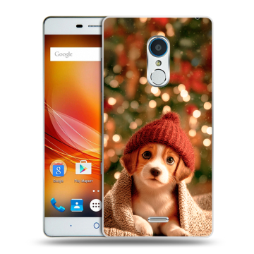 Силиконовый чехол на ZTE Blade X9 с принтом Новый год