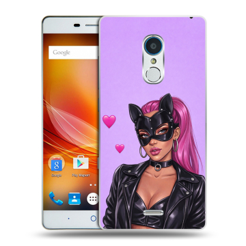 Силиконовый чехол на ZTE Blade X9 с принтом женский