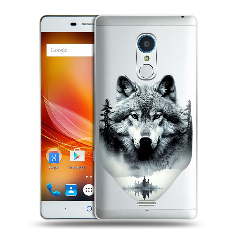Пластиковый чехол на ZTE Blade X9 с принтом Волк в лесу Пластиковый чехол на ZTE Blade X9 с принтом Волк в лесу