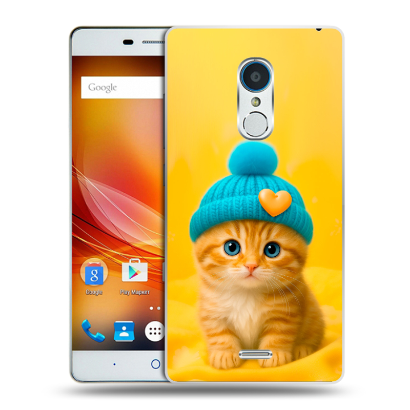 Силиконовый чехол на ZTE Blade X9 с принтом Котенок в шапке Силиконовый чехол на ZTE Blade X9 с принтом Котенок в шапке