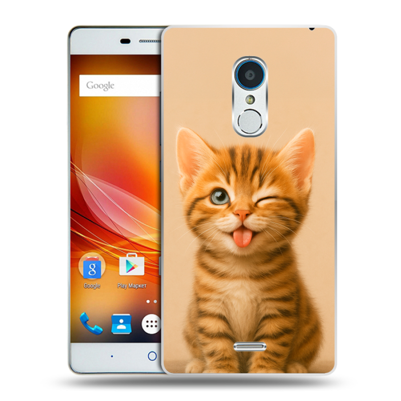 Пластиковый чехол на ZTE Blade X9 с принтом котенок Пластиковый чехол на ZTE Blade X9 с принтом котенок