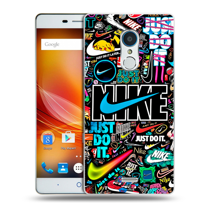 Пластиковый чехол на ZTE Blade X9 с принтом найк nike черный Пластиковый чехол на ZTE Blade X9 с принтом найк nike черный