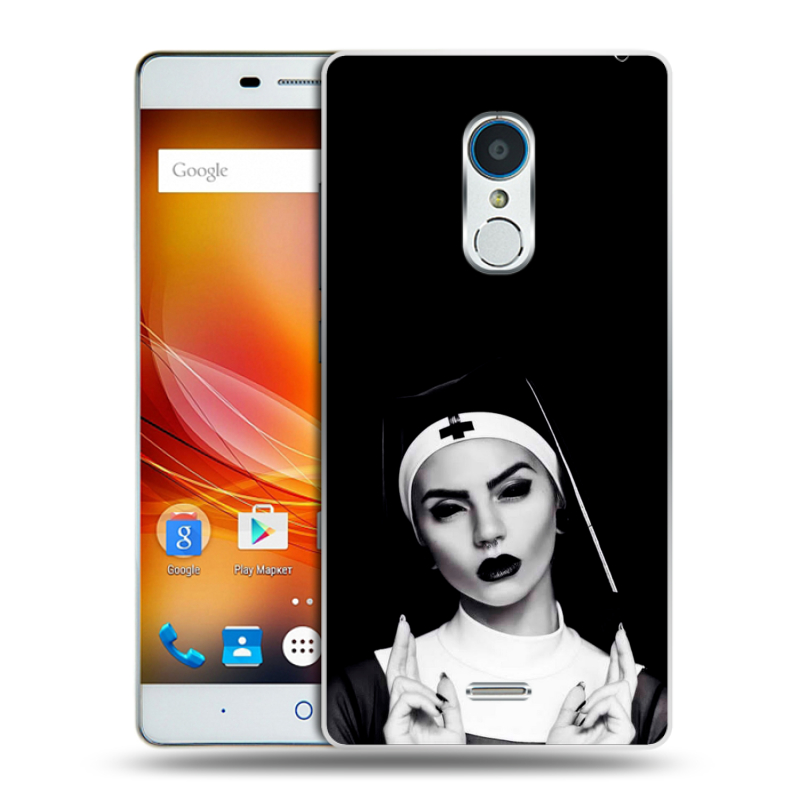 Силиконовый чехол на ZTE Blade X9 с принтом монашка Силиконовый чехол на ZTE Blade X9 с принтом монашка