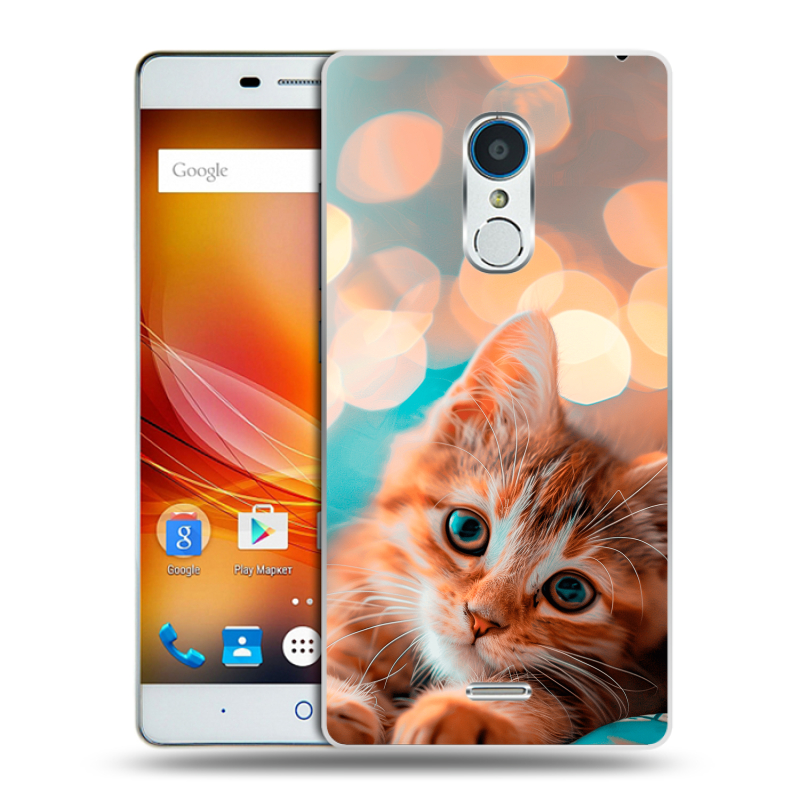 Силиконовый чехол на ZTE Blade X9 с принтом котик Силиконовый чехол на ZTE Blade X9 с принтом котик