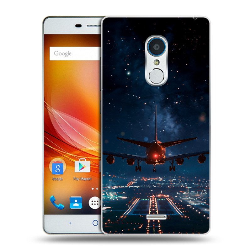 Силиконовый чехол на ZTE Blade X9 с принтом самолет Силиконовый чехол на ZTE Blade X9 с принтом самолет