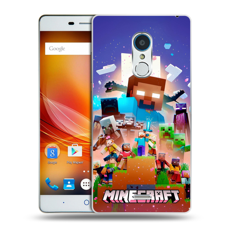 Силиконовый чехол на ZTE Blade X9 с принтом Майнкрафт Minecraft Силиконовый чехол на ZTE Blade X9 с принтом Майнкрафт Minecraft