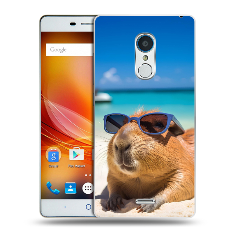 Пластиковый чехол на ZTE Blade X9 с принтом Капибара Пластиковый чехол на ZTE Blade X9 с принтом Капибара