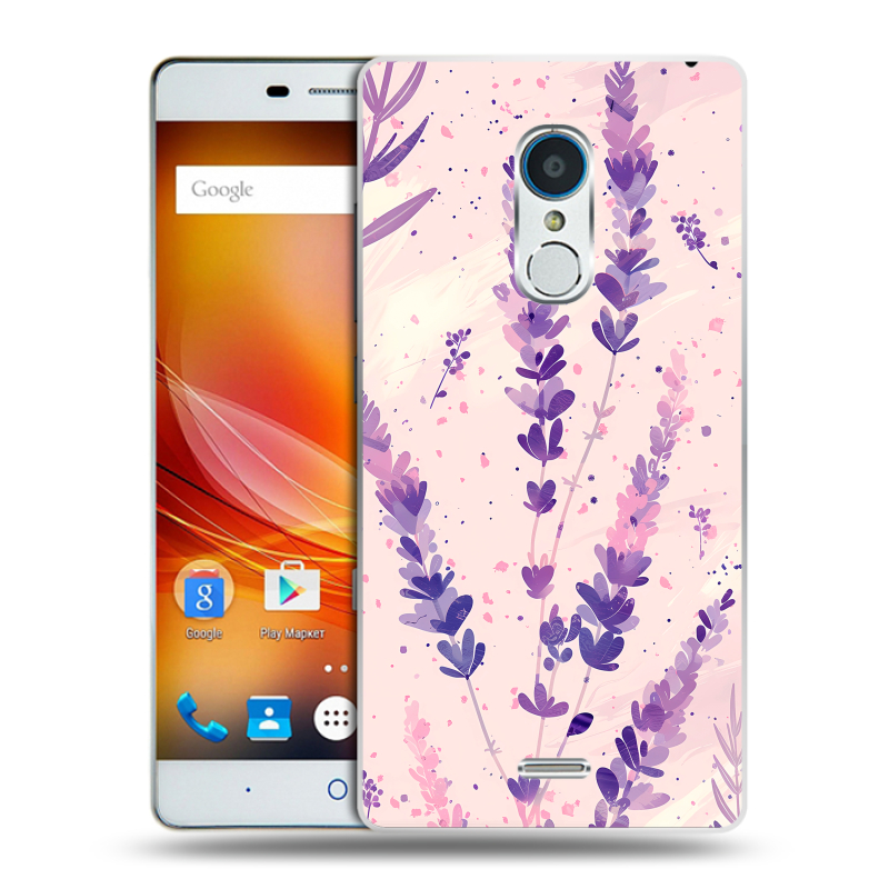 Пластиковый чехол на ZTE Blade X9 с принтом цветы лаванда Пластиковый чехол на ZTE Blade X9 с принтом цветы лаванда