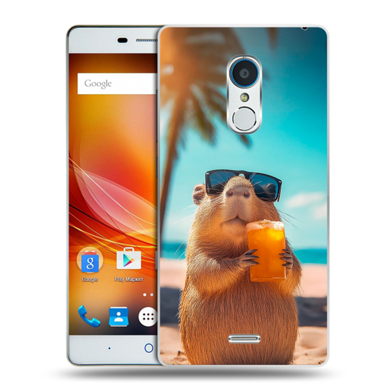 Пластиковый чехол на ZTE Blade X9 с принтом Капибара Пластиковый чехол на ZTE Blade X9 с принтом Капибара