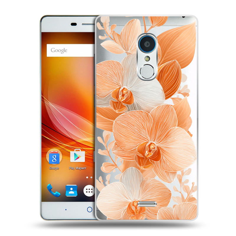 Пластиковый чехол на ZTE Blade X9 с принтом Бежевые цветы Пластиковый чехол на ZTE Blade X9 с принтом Бежевые цветы