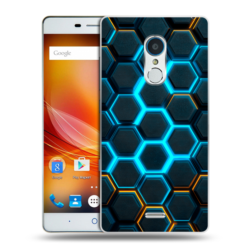 Пластиковый чехол на ZTE Blade X9 с принтом Неоновые соты Пластиковый чехол на ZTE Blade X9 с принтом Неоновые соты