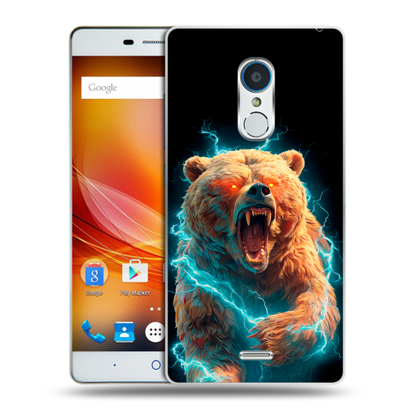 Силиконовый чехол на ZTE Blade X9 с принтом Медведь Силиконовый чехол на ZTE Blade X9 с принтом Медведь