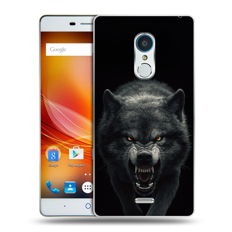 Силиконовый чехол на ZTE Blade X9 с принтом Волк Силиконовый чехол на ZTE Blade X9 с принтом Волк