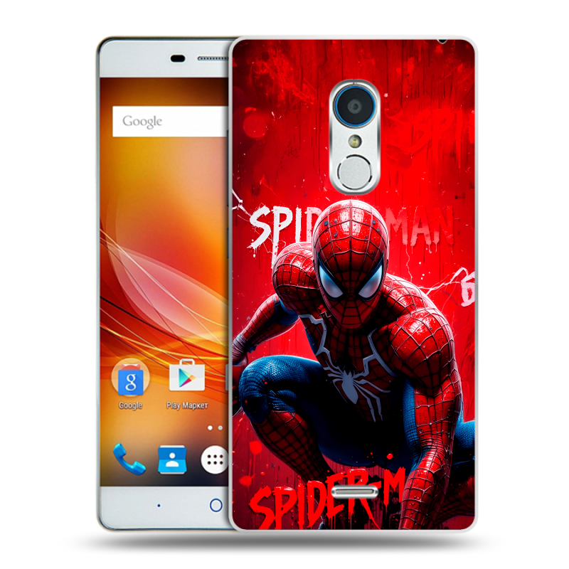 Пластиковый чехол на ZTE Blade X9 с принтом Spiderman Человек паук Пластиковый чехол на ZTE Blade X9 с принтом Spiderman Человек паук