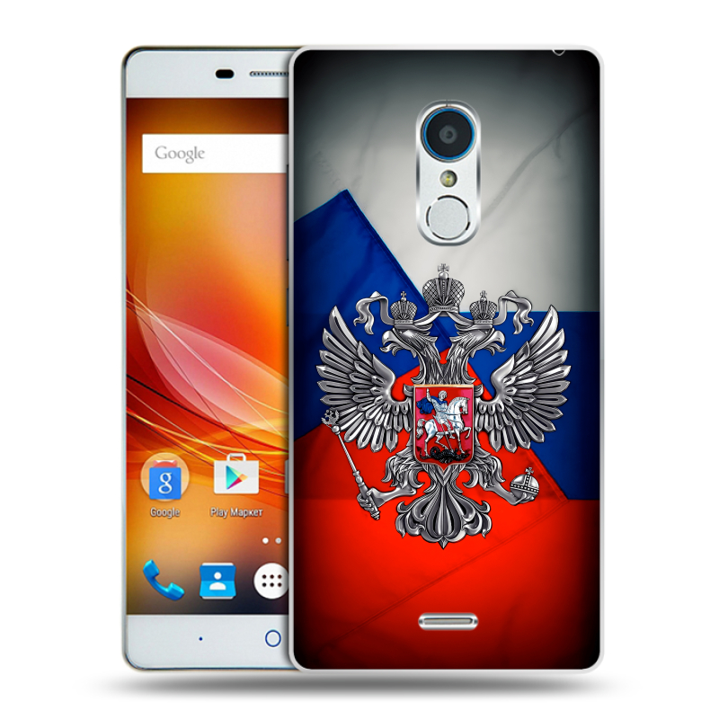 Пластиковый чехол на ZTE Blade X9 с принтом Флаг России Пластиковый чехол на ZTE Blade X9 с принтом Флаг России