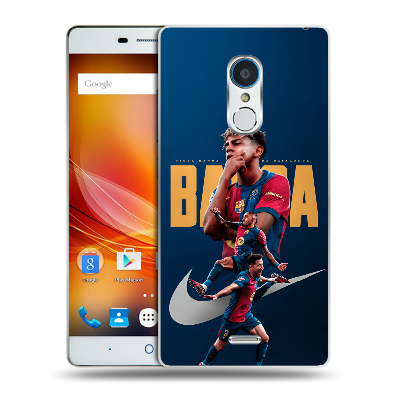 Пластиковый чехол на ZTE Blade X9 с принтом Барселона Barca Yamal Пластиковый чехол на ZTE Blade X9 с принтом Барселона Barca Yamal