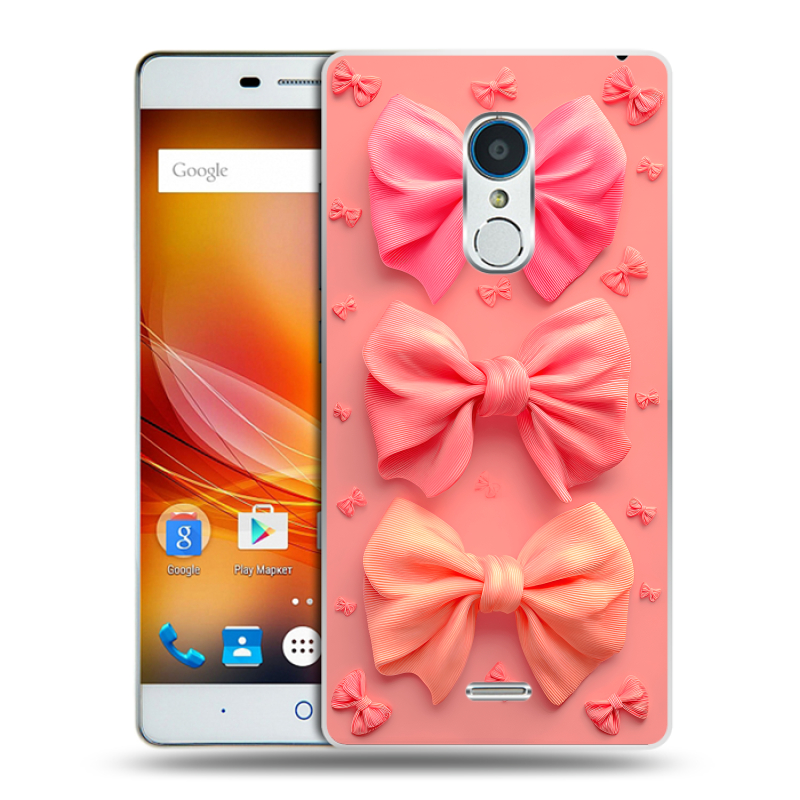 Пластиковый чехол на ZTE Blade X9 с принтом Розовые бантики Пластиковый чехол на ZTE Blade X9 с принтом Розовые бантики