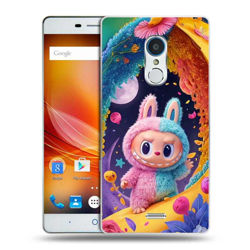 Силиконовый чехол на ZTE Blade X9 с принтом Labubu Лабубу Силиконовый чехол на ZTE Blade X9 с принтом Labubu Лабубу