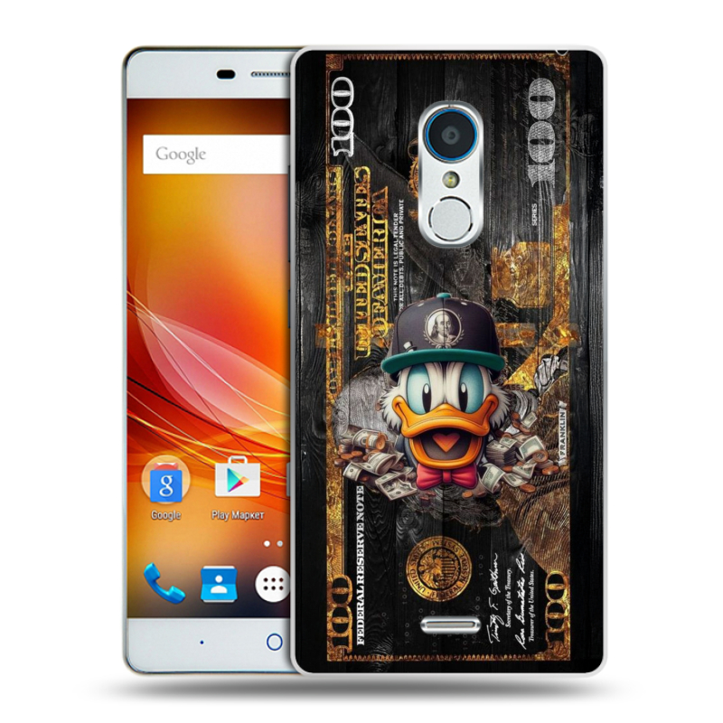 Силиконовый чехол на ZTE Blade X9 с принтом Дональд Дак Доллар Силиконовый чехол на ZTE Blade X9 с принтом Дональд Дак Доллар