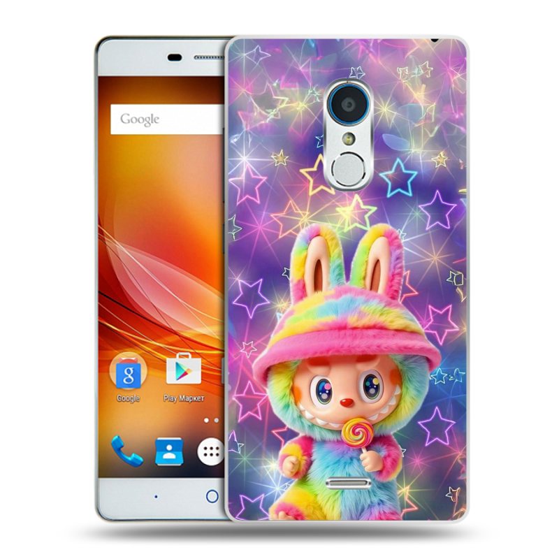 Пластиковый чехол на ZTE Blade X9 с принтом Labubu Лабубу Пластиковый чехол на ZTE Blade X9 с принтом Labubu Лабубу