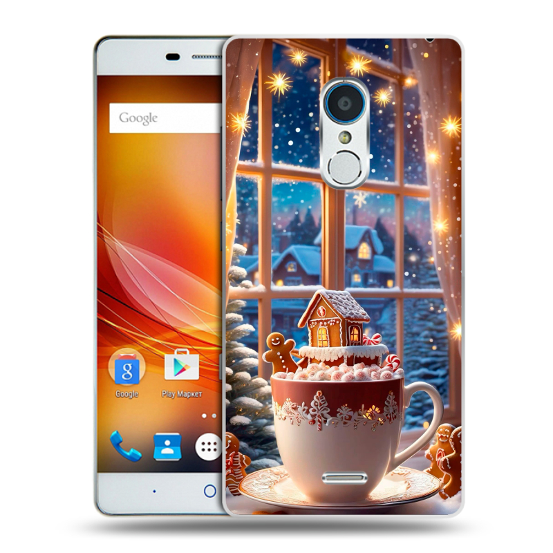 Силиконовый чехол на ZTE Blade X9 с принтом Новый год Силиконовый чехол на ZTE Blade X9 с принтом Новый год
