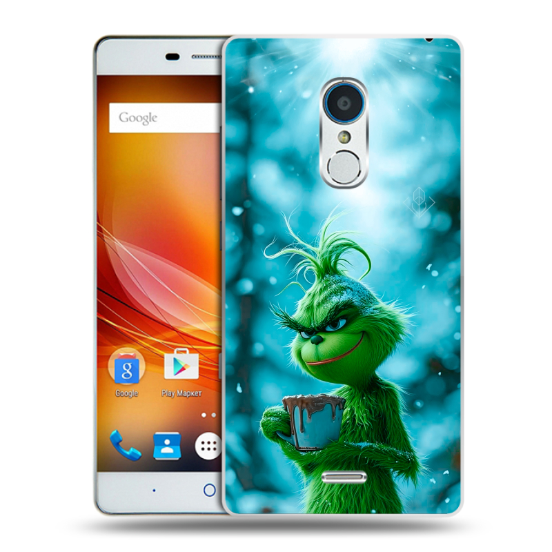 Пластиковый чехол на ZTE Blade X9 с принтом Новый год гринч Пластиковый чехол на ZTE Blade X9 с принтом Новый год гринч