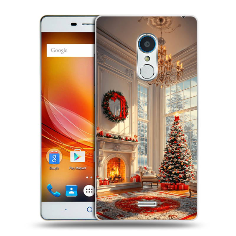 Пластиковый чехол на ZTE Blade X9 с принтом Новый год Пластиковый чехол на ZTE Blade X9 с принтом Новый год
