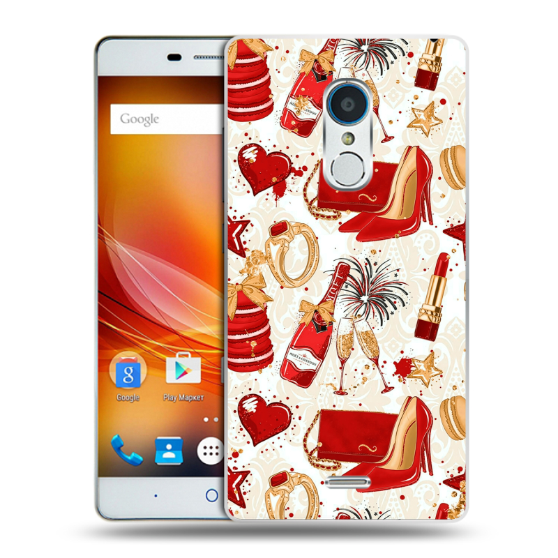 Пластиковый чехол на ZTE Blade X9 с принтом Новый год Пластиковый чехол на ZTE Blade X9 с принтом Новый год