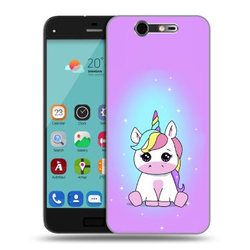 Силиконовый чехол на ZTE Blade S7 с принтом Единорог