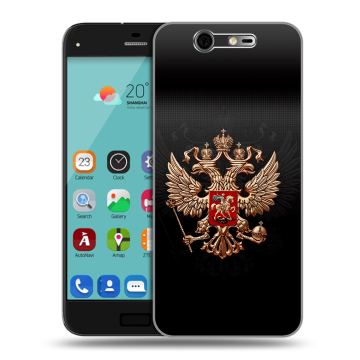 Силиконовый чехол на ZTE Blade S7 с принтом Герб России