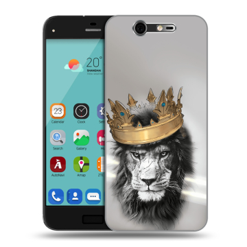Силиконовый чехол на ZTE Blade S7 с принтом Лев с короной Силиконовый чехол на ZTE Blade S7 с принтом Лев с короной